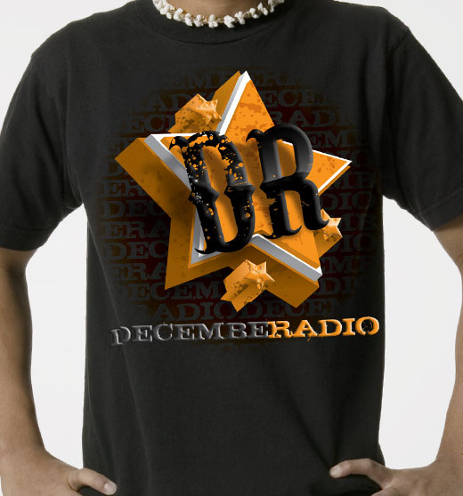 decemberadio drum head t shirt logo