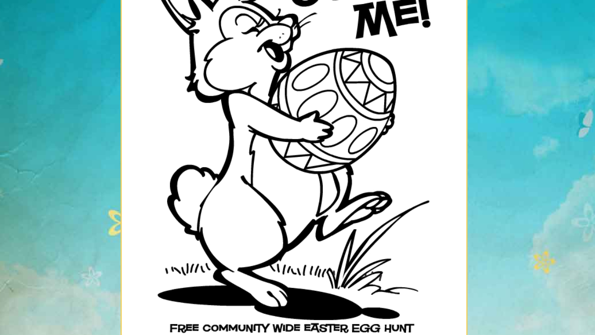 Online easter coloring page. Designed in flash; each section of the bunny and egg can be colored the different colors at the bottom. A black and white pdf could also be downloaded and colored by hand.